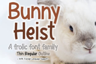 Bunny Heist Font: Cute Display Typography for Web Design