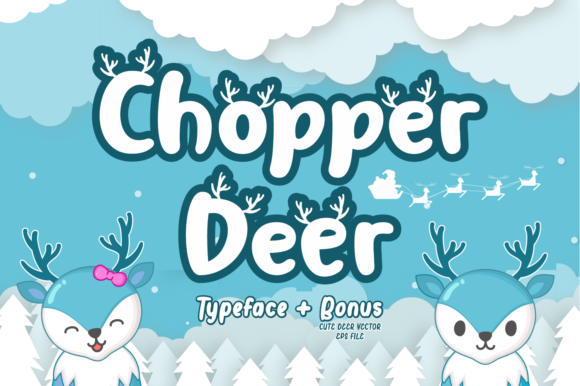 Chopper Deer Font: Frosty Charm for Small Business Branding