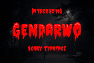 Gendarwo Font: Spooky Display Type for Halloween Crafts