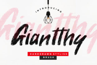 Giantthy Font: Handwritten Brush Style for Web Design