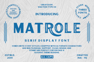 Matrole Font: A Versatile Display Typeface for Editorial Design