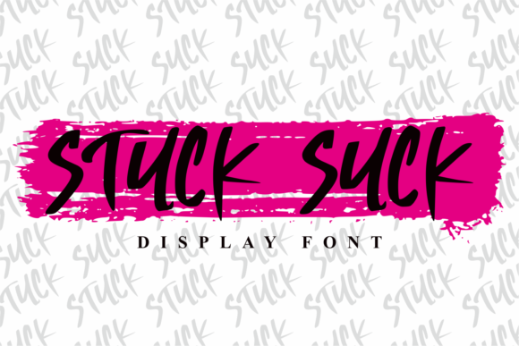 Stuck Suck Font: Handwritten Display Typography for Web Design