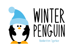 Winter Penguin Font for Playful Editorial Design